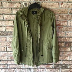 Love Tree Zip-Up Jacket with Hoodie (Size M)